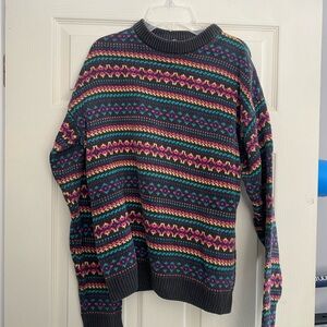 Aeropostale Colorful Striped Crewneck Sweater